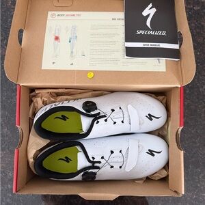 Specialized White and Black Cycling Shoes